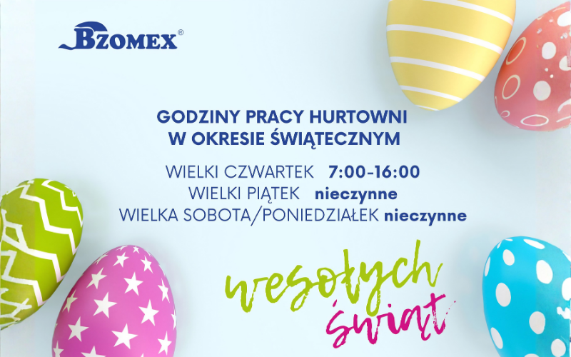 Harmonogram pracy Bzomex - Święta Wielkanocne 2026